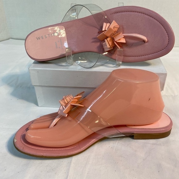 🛍️ cute little pair of Westies, flip-flop style, through the tow, sandals … - Picture 2 of 6